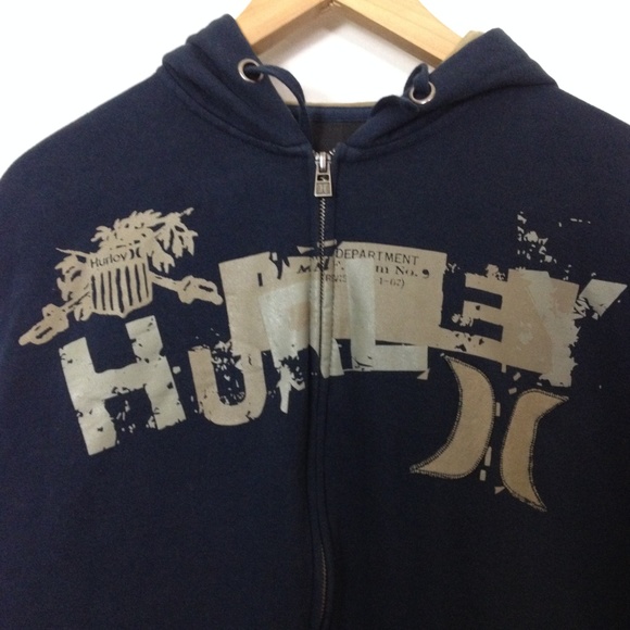 Hurley Other - Hurley Men Medium Zip Cotton Blend Hoodie Jacket